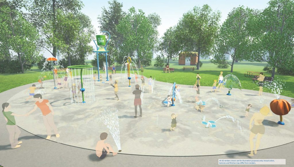 Splash Pad at Pineway Ponds Park in the Town of Ogden