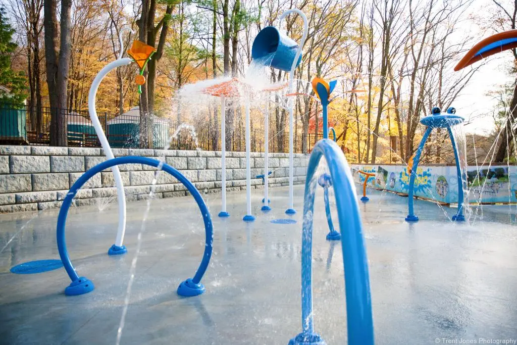 Splashpad at camping resort